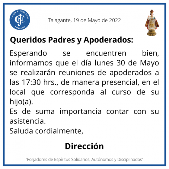 Reunión De Apoderados | Colegio Niño Jesus